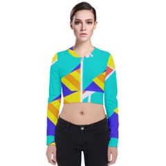 Geometric  Design 04 Long Sleeve Zip Up Bomber Jacket