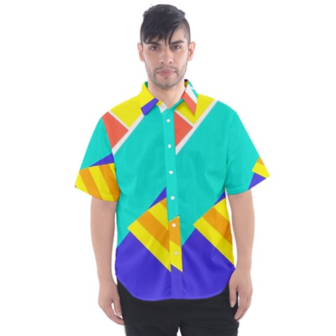 Geometric  Design 04 Men s Short Sleeve Shirt by myclothy