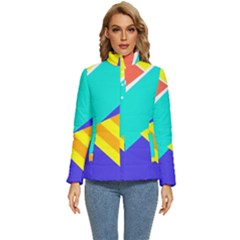 Geometric  Design 04 Women s Puffer Bubble Jacket Coat