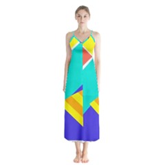 Geometric  Design 04 Button Up Chiffon Maxi Dress by myclothy