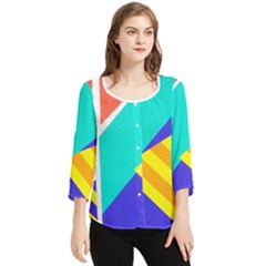 Geometric  Design 04 Chiffon Quarter Sleeve Blouse by myclothy