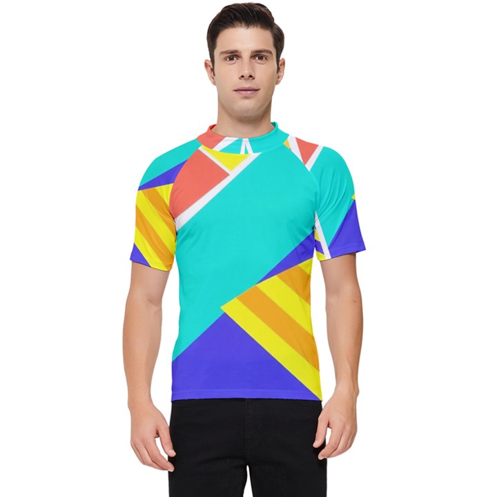 Geometric  Design 04 Men s Short Sleeve Rash Guard