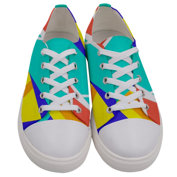 Geometric  Design 04 Women s Low Top Canvas Sneakers