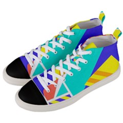 Geometric  Design 04 Men s Mid-top Canvas Sneakers