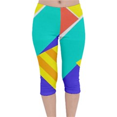 Geometric  Design 04 Velvet Capri Leggings 