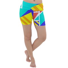 Geometric  Design 04 Lightweight Velour Yoga Shorts by myclothy