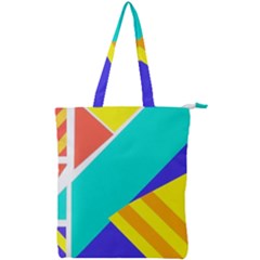 Geometric  Design 04 Double Zip Up Tote Bag