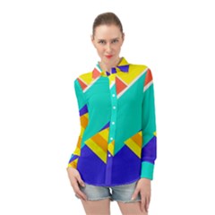 Geometric  Design 04 Long Sleeve Chiffon Shirt