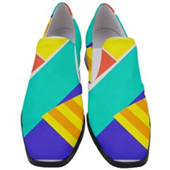 Geometric  Design 04 Women Slip On Heel Loafers