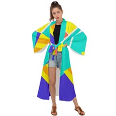 Geometric  Design 04 Maxi Kimono