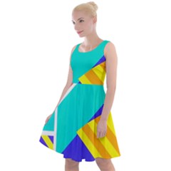 Geometric  Design 04 Knee Length Skater Dress