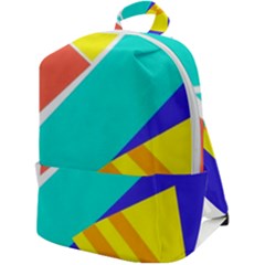 Geometric  Design 04 Zip Up Backpack