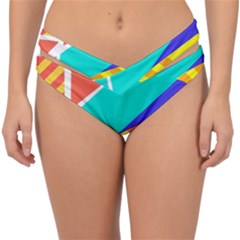 Geometric  Design 04 Double Strap Halter Bikini Bottoms by myclothy