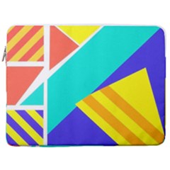 Geometric  Design 04 17  Vertical Laptop Sleeve Case With Pocket