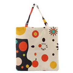 Geometric Design Grocery Tote Bag