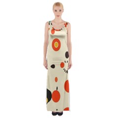 Geometric Design Thigh Split Maxi Dress