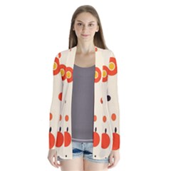 Geometric Design Drape Collar Cardigan