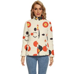 Geometric Design Women s Puffer Bubble Jacket Coat