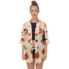 Geometric Design Open Front Chiffon Kimono