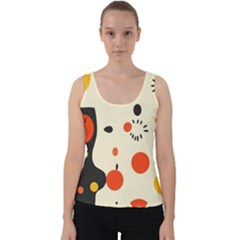 Geometric Design Velvet Tank Top