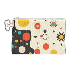 Geometric Design Canvas Cosmetic Bag (large)