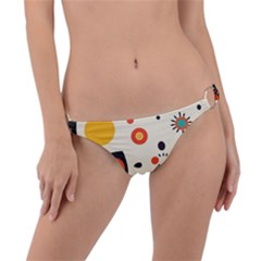 Geometric Design Ring Detail Bikini Bottoms