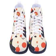 Geometric Design Women s High-top Canvas Sneakers