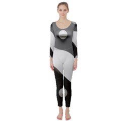 Geometric Design O6 Long Sleeve Catsuit