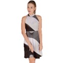 Geometric Design o6 Sleeveless Halter Neck A-Line Dress View3