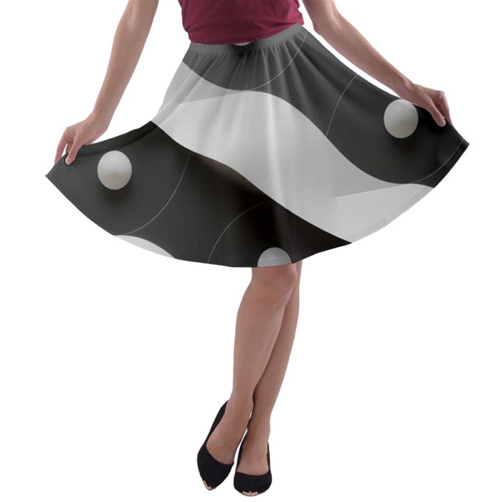 Geometric Design o6 A-line Skater Skirt