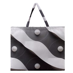 Geometric Design O6 Zipper Large Tote Bag