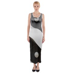 Geometric Design O6 Fitted Maxi Dress