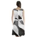 Geometric Design o6 Sleeveless Waist Tie Chiffon Dress View2