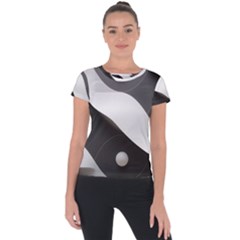 Geometric Design O6 Short Sleeve Sports Top 