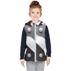 Geometric Design O6 Kids  Hooded Puffer Vest