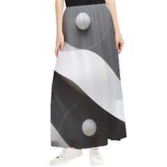 Geometric Design O6 Maxi Chiffon Skirt