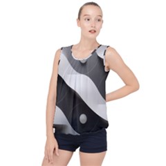 Geometric Design O6 Bubble Hem Chiffon Tank Top