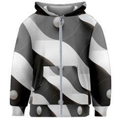 Geometric Design O6 Kids  Zipper Hoodie Without Drawstring