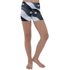 Geometric Design O6 Kids  Lightweight Velour Yoga Shorts