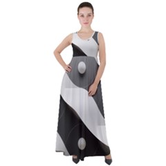 Geometric Design O6 Empire Waist Velour Maxi Dress