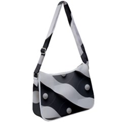 Geometric Design O6 Zip Up Shoulder Bag