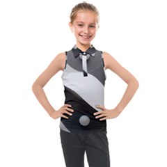 Geometric Design O6 Kids  Sleeveless Polo T-shirt