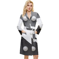 Geometric Design O6 Long Sleeve Velvet Robe