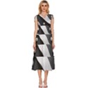 Geometric Design o6 V-Neck Drawstring Shoulder Sleeveless Maxi Dress View1