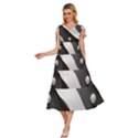 Geometric Design o6 V-Neck Drawstring Shoulder Sleeveless Maxi Dress View2