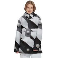 Geometric Design O6 Women s Pullover Zip Ski And Snowboard Waterproof Breathable Jacket by myclothy