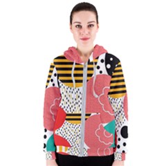 Geometric Design 07 Women s Zipper Hoodie