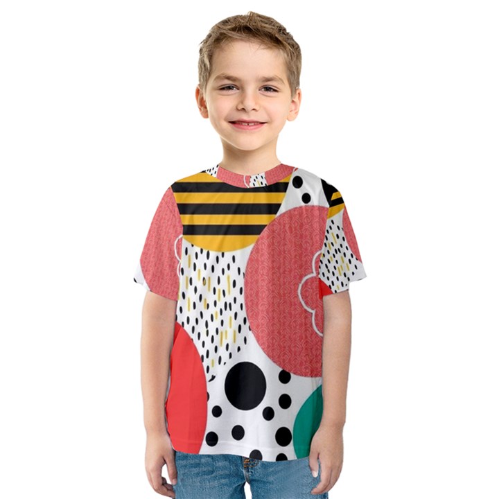 Geometric Design 07 Kids  Sport Mesh T-Shirt