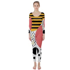 Geometric Design 07 Long Sleeve Catsuit