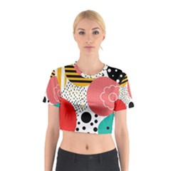 Geometric Design 07 Cotton Crop Top